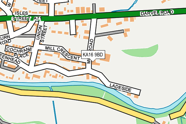 KA16 9BD map - OS OpenMap – Local (Ordnance Survey)