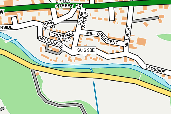 KA16 9BE map - OS OpenMap – Local (Ordnance Survey)
