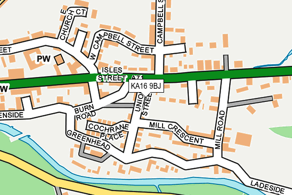KA16 9BJ map - OS OpenMap – Local (Ordnance Survey)