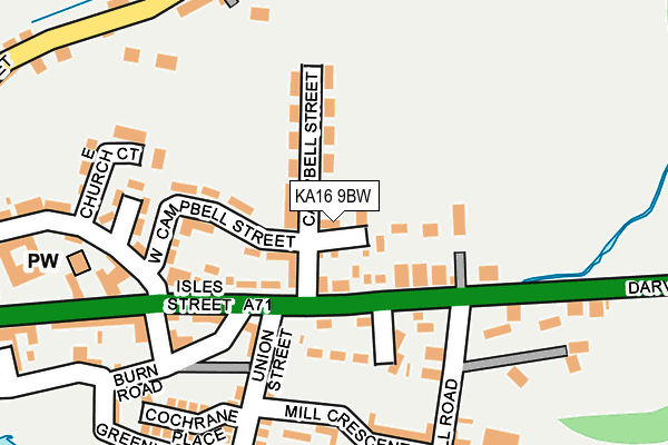 KA16 9BW map - OS OpenMap – Local (Ordnance Survey)