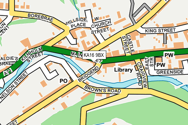 KA16 9BX map - OS OpenMap – Local (Ordnance Survey)