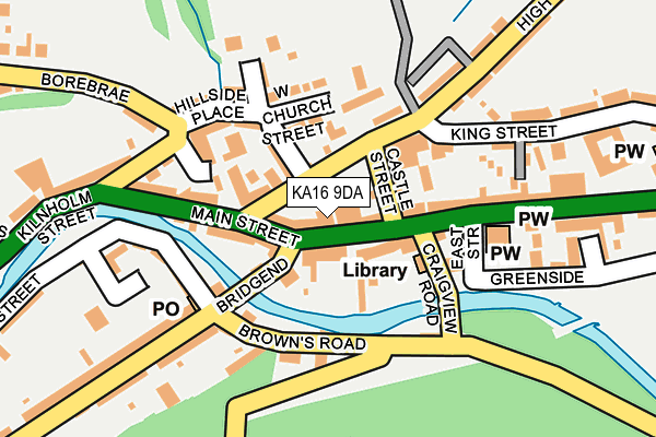 KA16 9DA map - OS OpenMap – Local (Ordnance Survey)