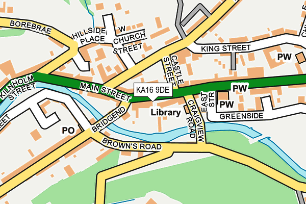 KA16 9DE map - OS OpenMap – Local (Ordnance Survey)