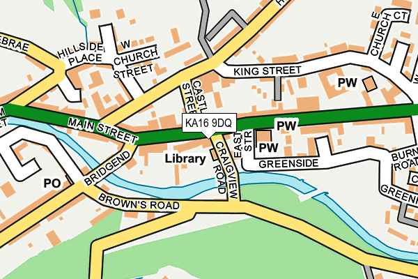 KA16 9DQ map - OS OpenMap – Local (Ordnance Survey)