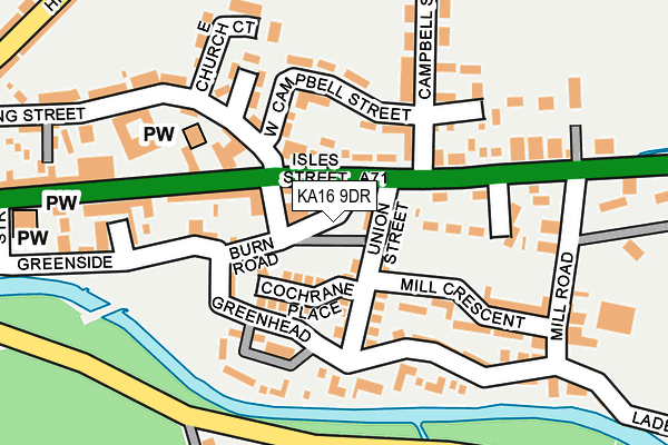 KA16 9DR map - OS OpenMap – Local (Ordnance Survey)