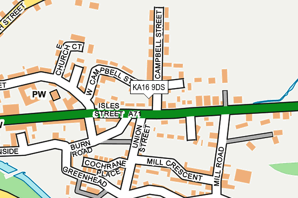 KA16 9DS map - OS OpenMap – Local (Ordnance Survey)