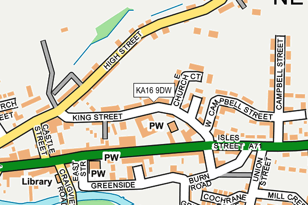 KA16 9DW map - OS OpenMap – Local (Ordnance Survey)
