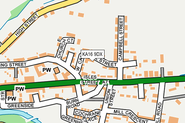 KA16 9DX map - OS OpenMap – Local (Ordnance Survey)