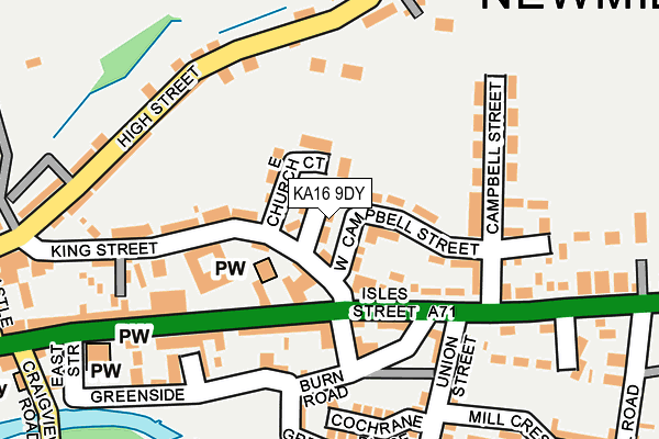 KA16 9DY map - OS OpenMap – Local (Ordnance Survey)