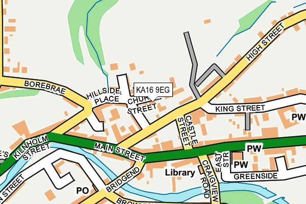 KA16 9EG map - OS OpenMap – Local (Ordnance Survey)
