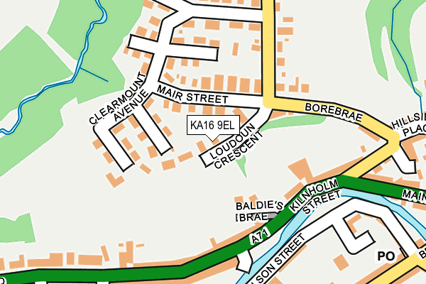 KA16 9EL map - OS OpenMap – Local (Ordnance Survey)