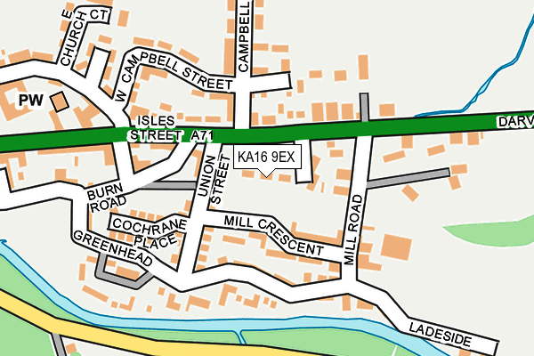 KA16 9EX map - OS OpenMap – Local (Ordnance Survey)