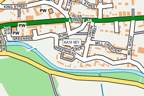 KA16 9EY map - OS OpenMap – Local (Ordnance Survey)
