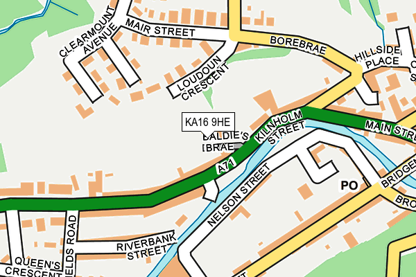 KA16 9HE map - OS OpenMap – Local (Ordnance Survey)