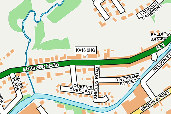 KA16 9HG map - OS OpenMap – Local (Ordnance Survey)