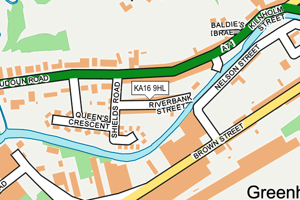 KA16 9HL map - OS OpenMap – Local (Ordnance Survey)