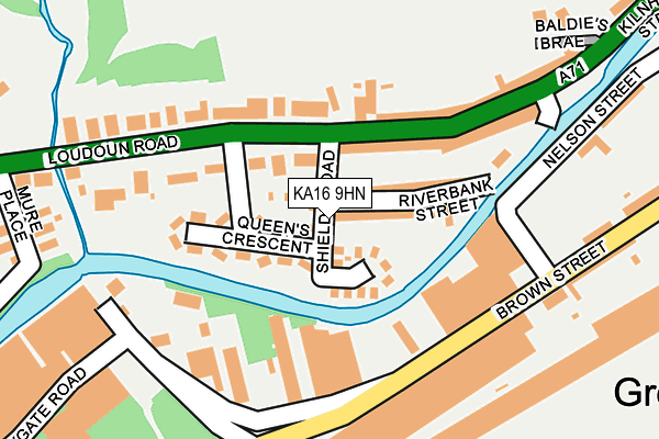 KA16 9HN map - OS OpenMap – Local (Ordnance Survey)