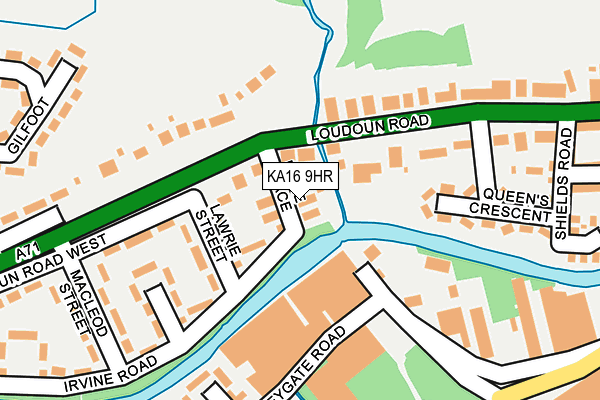 KA16 9HR map - OS OpenMap – Local (Ordnance Survey)