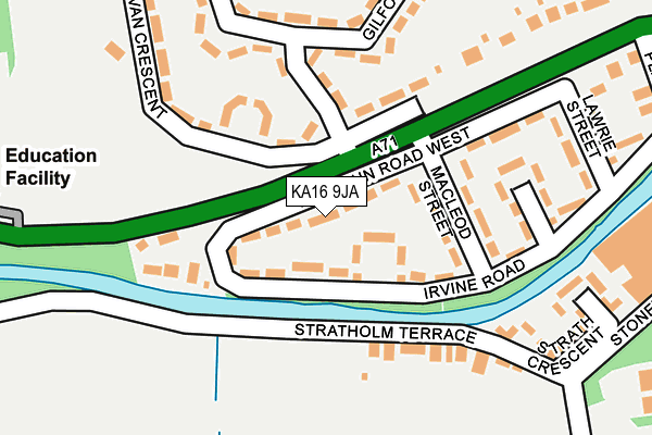 KA16 9JA map - OS OpenMap – Local (Ordnance Survey)