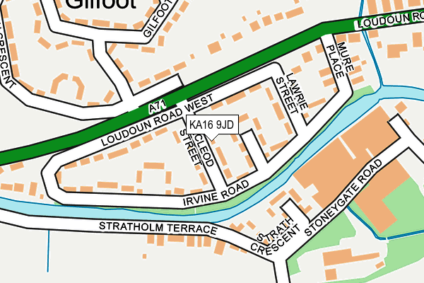 KA16 9JD map - OS OpenMap – Local (Ordnance Survey)