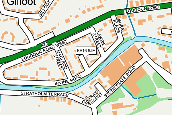 KA16 9JE map - OS OpenMap – Local (Ordnance Survey)