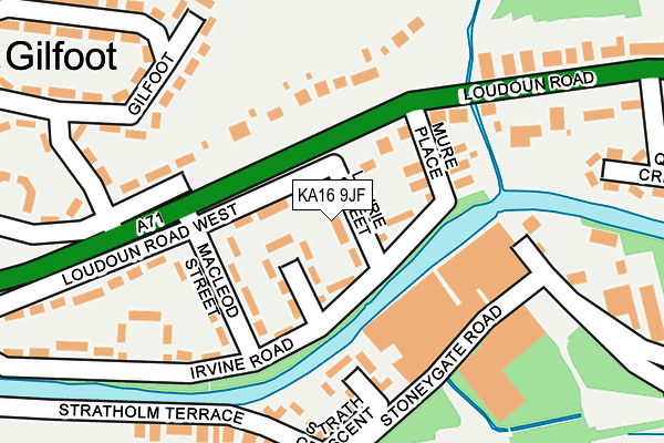 KA16 9JF map - OS OpenMap – Local (Ordnance Survey)