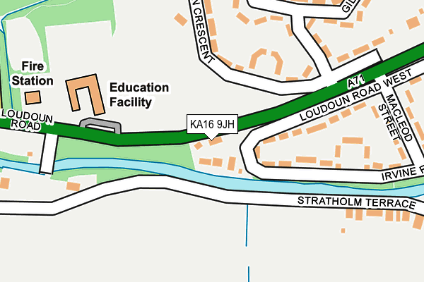 KA16 9JH map - OS OpenMap – Local (Ordnance Survey)