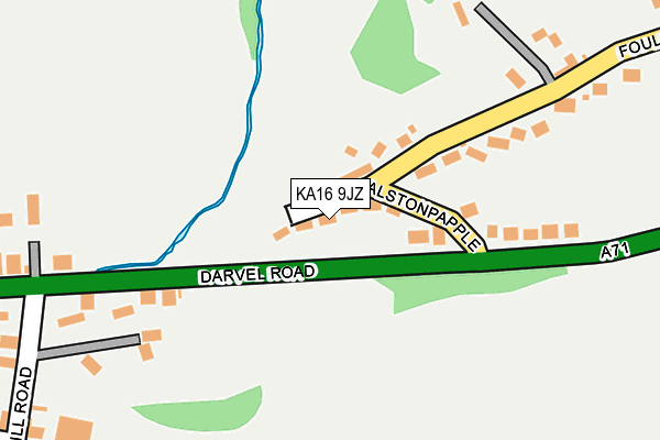 KA16 9JZ map - OS OpenMap – Local (Ordnance Survey)