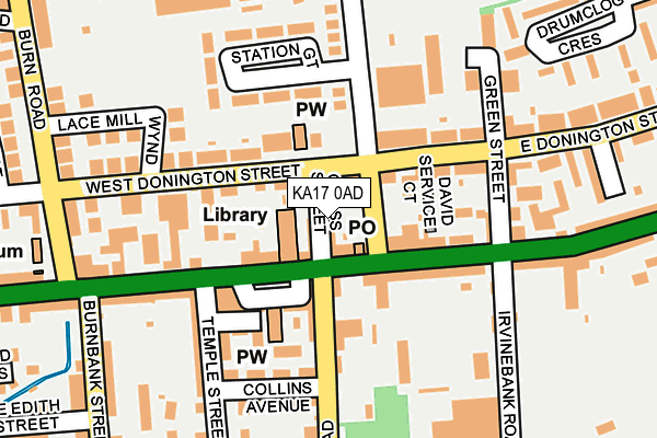 KA17 0AD map - OS OpenMap – Local (Ordnance Survey)