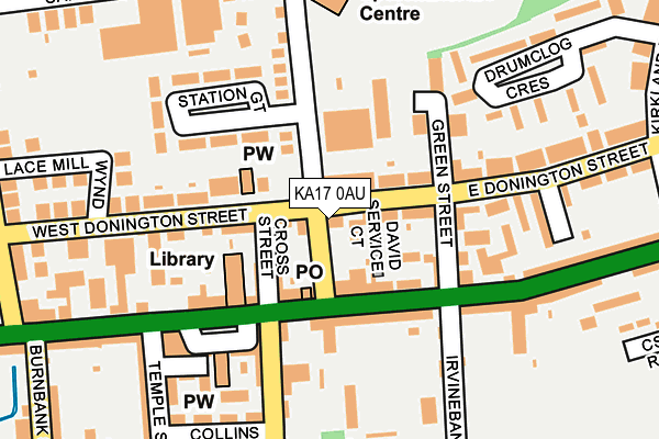 KA17 0AU map - OS OpenMap – Local (Ordnance Survey)