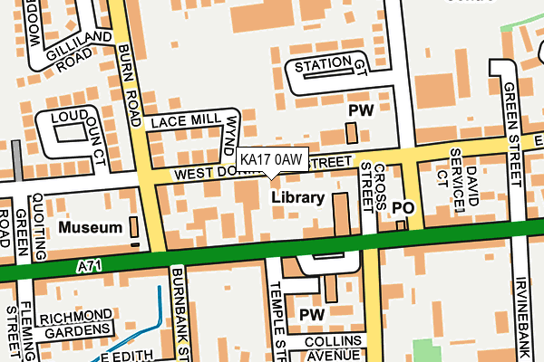 KA17 0AW map - OS OpenMap – Local (Ordnance Survey)