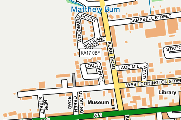 KA17 0BF map - OS OpenMap – Local (Ordnance Survey)