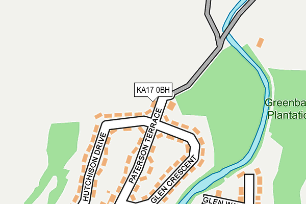 KA17 0BH map - OS OpenMap – Local (Ordnance Survey)