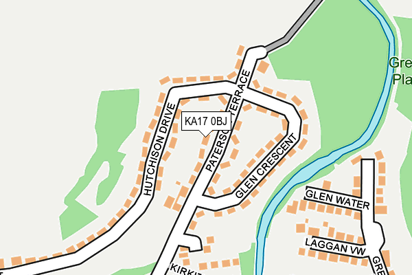 KA17 0BJ map - OS OpenMap – Local (Ordnance Survey)