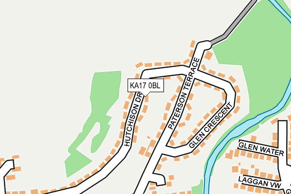 KA17 0BL map - OS OpenMap – Local (Ordnance Survey)