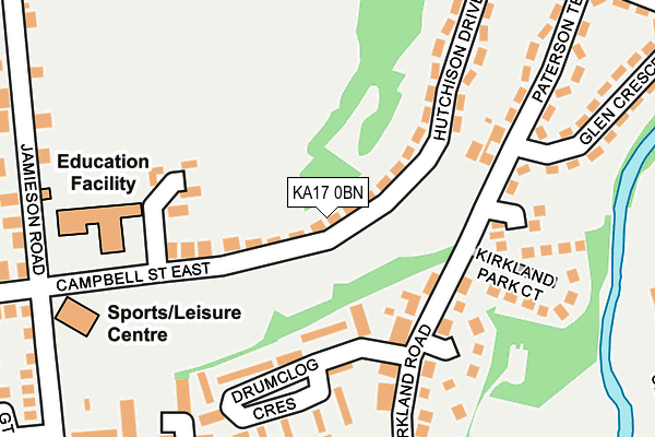 KA17 0BN map - OS OpenMap – Local (Ordnance Survey)