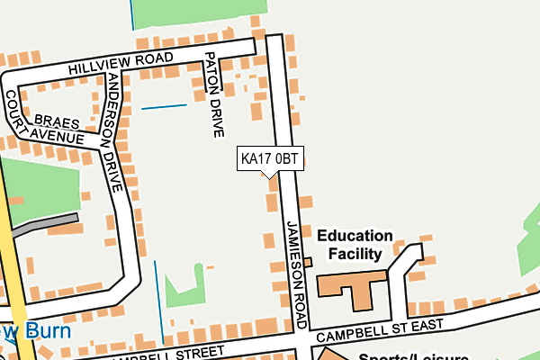 KA17 0BT map - OS OpenMap – Local (Ordnance Survey)