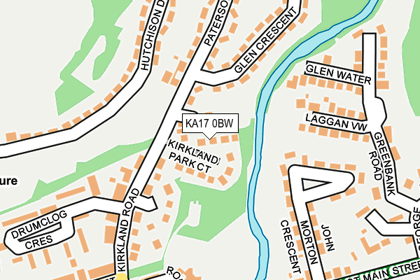 KA17 0BW map - OS OpenMap – Local (Ordnance Survey)