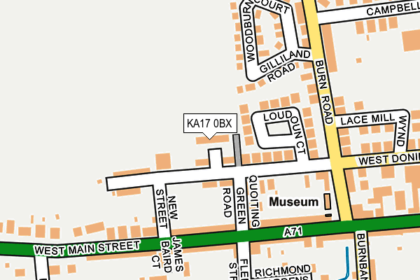 KA17 0BX map - OS OpenMap – Local (Ordnance Survey)