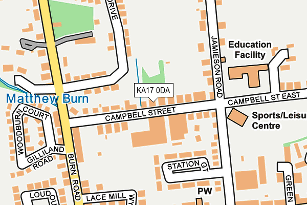 KA17 0DA map - OS OpenMap – Local (Ordnance Survey)