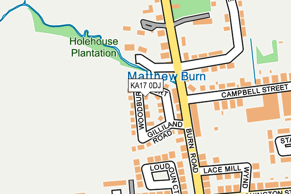 KA17 0DJ map - OS OpenMap – Local (Ordnance Survey)