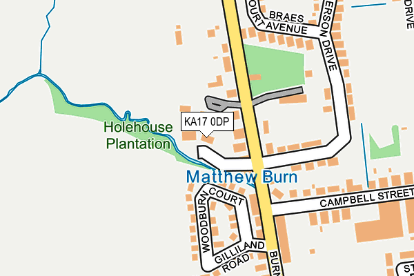 KA17 0DP map - OS OpenMap – Local (Ordnance Survey)