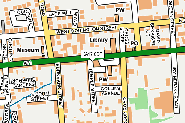 KA17 0DT map - OS OpenMap – Local (Ordnance Survey)