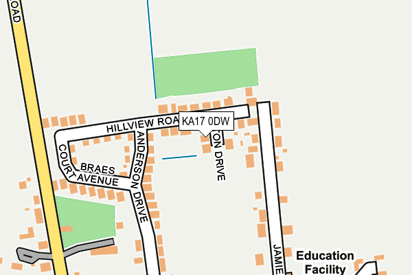 KA17 0DW map - OS OpenMap – Local (Ordnance Survey)