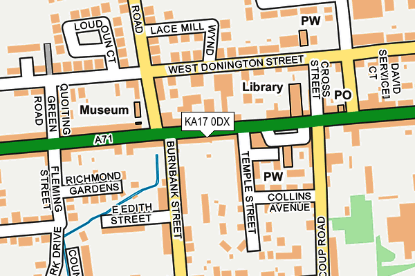 KA17 0DX map - OS OpenMap – Local (Ordnance Survey)