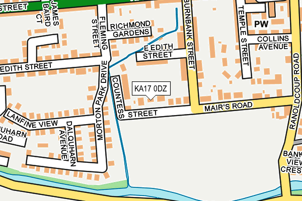 KA17 0DZ map - OS OpenMap – Local (Ordnance Survey)