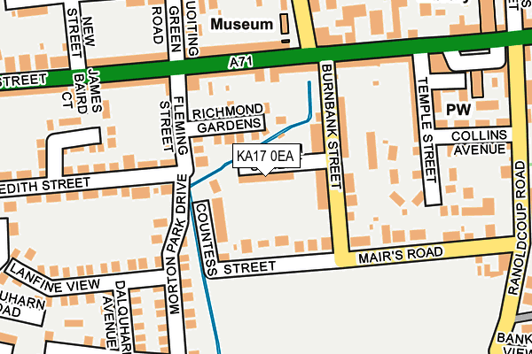 KA17 0EA map - OS OpenMap – Local (Ordnance Survey)