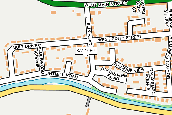 KA17 0EG map - OS OpenMap – Local (Ordnance Survey)