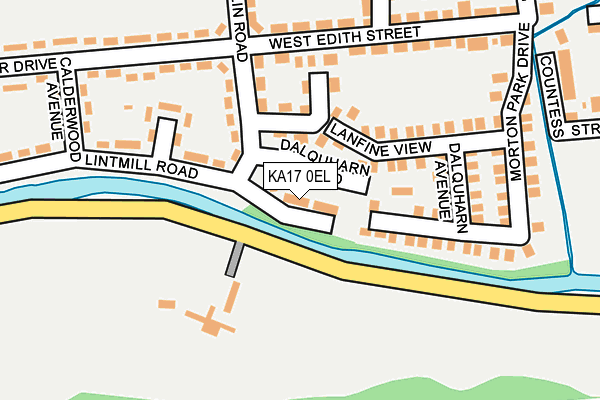 KA17 0EL map - OS OpenMap – Local (Ordnance Survey)