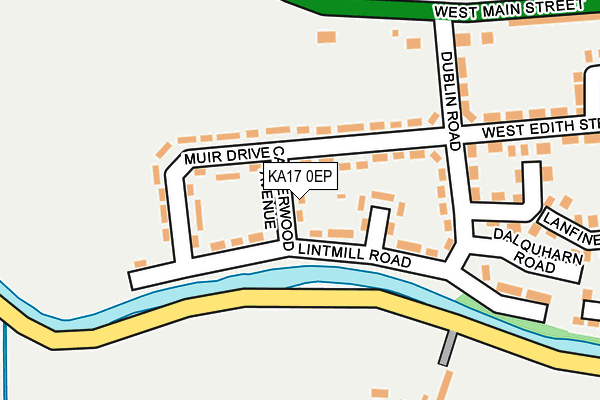 KA17 0EP map - OS OpenMap – Local (Ordnance Survey)